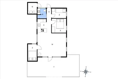 a floor plan of a house at BL1706-Blokhus-Bloksbjerg-91 in Blokhus