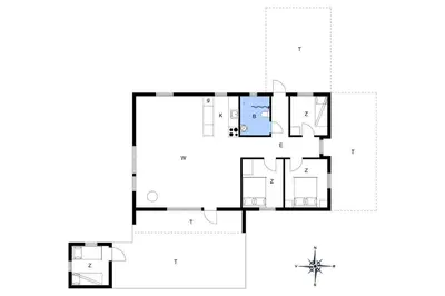 a floor plan of a house at BL946-Blokhus-Graevlingevej-8 in Blokhus