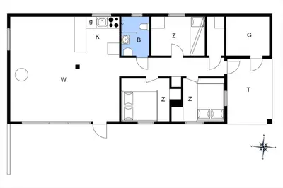a house with a viewfourth floor plan at BL1570-Pandrup-Flaskehalsen-13-A in Pandrup