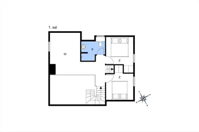 a house with a viewfourth floor plan at BL1443-Blokhus-Ferren-Syd-46 in Blokhus