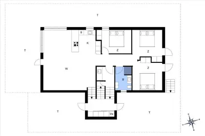 a house with a viewfloor plan at BL1506-Saltum-Kronhjortvej-15 in Saltum