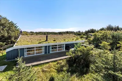 a house with a green roof on top of a hill at BL152-Saltum-Kvansletten-33 in Saltum