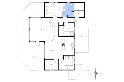a floor plan of a house at BL1047-Saltum-Bag-Havstokken-2-A in Saltum