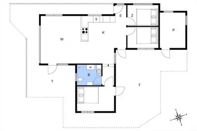 a floor plan of a house at BL1702-Blokhus-Krylevej-3 in Blokhus