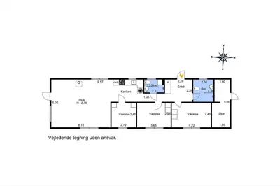 a floor plan of the proposed apartment building for a synagogue at BL1336-Blokhus-Berberisvej-18 in Blokhus
