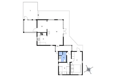 a floor plan of a house at BL1556-Blokhus-Poppelvej-1 in Blokhus