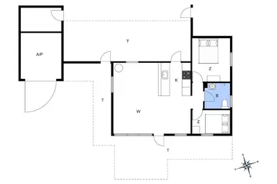a floor plan of a house at BL488-Pandrup-Akelejevej-10 in Pandrup