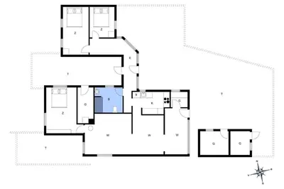 a house in the woodsfloor plan at BL1073-Blokhus-Egonsvej-10 in Blokhus