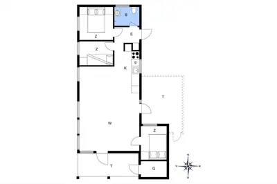 a floor plan of a house at BL1326-Saltum-Svendborgvej-19 in Saltum