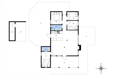 a floor plan of a house at BL103-Saltum-Daadyrvej-23-A in Saltum