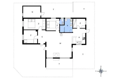 a floor plan of a house at BL1770-Saltum-Klittornvej-5 in Saltum