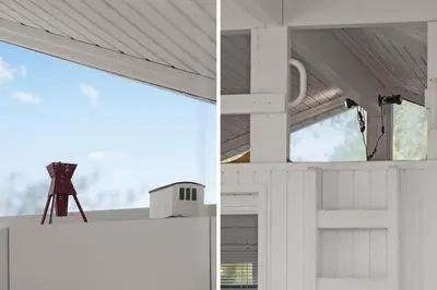two views of a white house with a window at BL1770-Saltum-Klittornvej-5 in Saltum