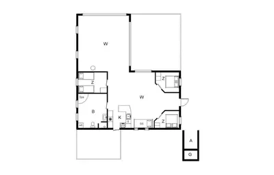 a floor plan of a house at BL613-Blokhus-Septimusvej-9 in Blokhus