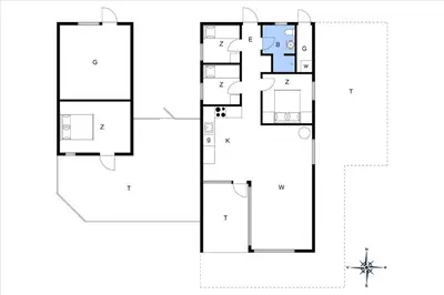 a floor plan of a house at BL1739-Blokhus-Bag-Hojen-47 in Blokhus