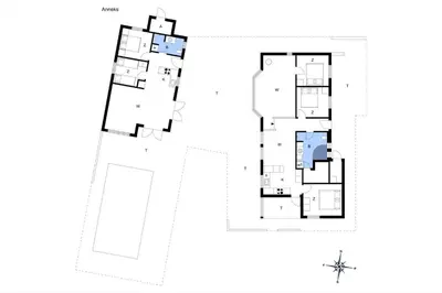 a floor plan of a house at BL1477-Blokhus-Park-Alle-5 in Blokhus