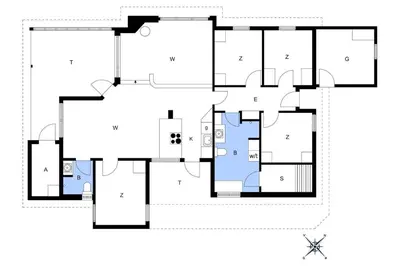a floor plan of a house at BL1720-Saltum-Kvansletten-27 in Saltum