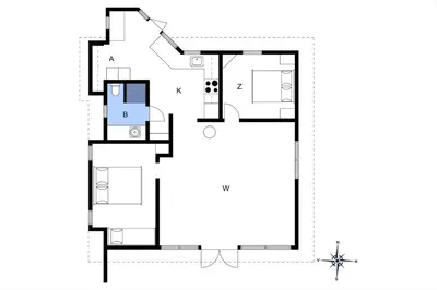 a floor plan of a house at BL1374-Saltum-Sydvestpassagen-8 in Saltum