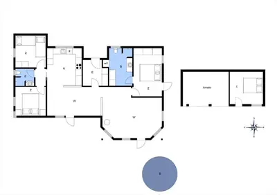 a floor plan of a house at BL1247-Blokhus-Skraavejen-24 in Blokhus