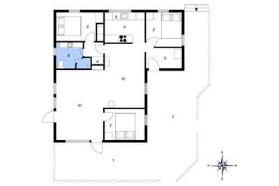 a floor plan of a house at BL374-Blokhus-Vagerfedet-10 in Blokhus