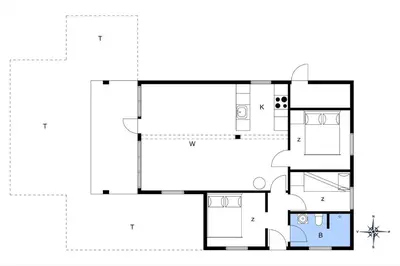 a floor plan of a house at BL1558-Saltum-Opossumvej-20 in Saltum