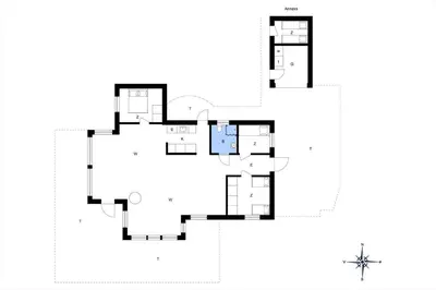 a floor plan of a house at BL220-Blokhus-Bakkevaenget-9 in Blokhus