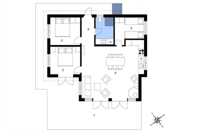 a floor plan of a house at BL1324-Blokhus-Pirupshvarrevej-101 in Blokhus