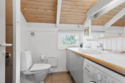 a bathroom with a toilet and a sink at BL331-Saltum-Ornebjergvej-21 in Saltum