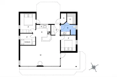 a floor plan of a house at BL222-Blokhus-Jens-Baerentsvej-16 in Blokhus