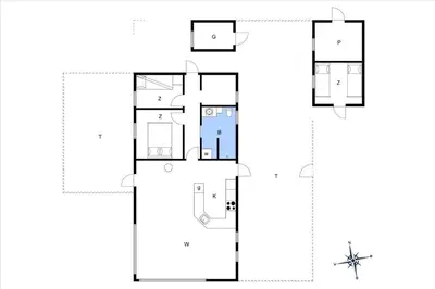 a floor plan of a house at BL1601-Blokhus-Kristinesvej-15 in Blokhus