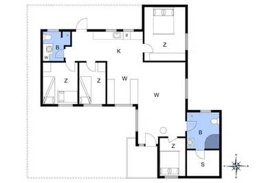 a floor plan of a house at BL203-Saltum-Karen-Mariesvej-67 in Saltum