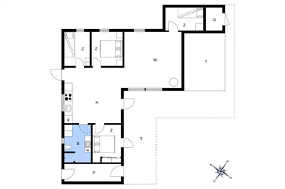 a house for a familyfirst floor plan at BL1152-Blokhus-Septimusvej-28 in Blokhus