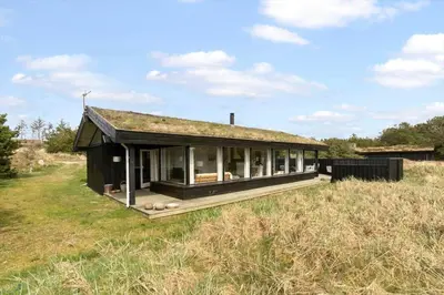 a small black house in a field of grass at BL1696-Saltum-Kordalslien-9 in Saltum