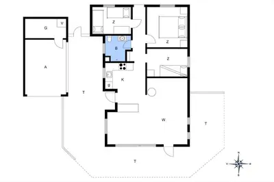 a floor plan of a house at BL469-Pandrup-Hunetorp-Klitvej-179 in Pandrup