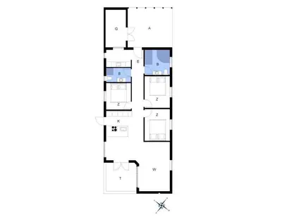 a floor plan of a house at BL1134-Blokhus-Bloksbjerg-17-B in Blokhus