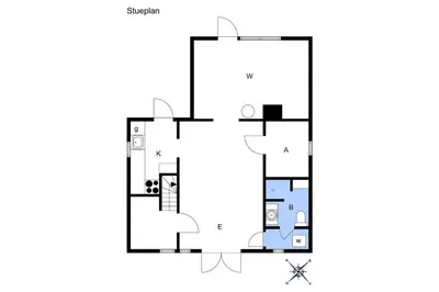 a floor plan of a house at BL1384-Blokhus-Kragebak-7 in Blokhus