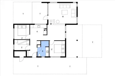 a house with a viewfloor plan at BL1636-Saltum-Saltum-Strandvej-140 in Saltum