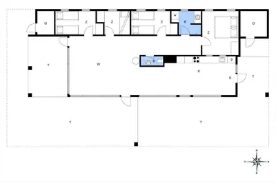 a floor plan of a house at BL1232-Blokhus-Pirupvejen-91 in Blokhus