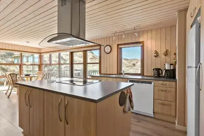 a kitchen with a sink and a counter top at BL1311-Saltum-Kordalsvej-90 in Saltum