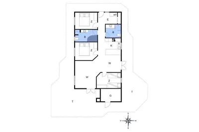 a house with a viewfourth floor plan at BL1704-Blokhus-Pirupvejen-66 in Blokhus