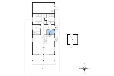 a floor plan of a house at BL1728-Blokhus-Kaeruldvej-7 in Blokhus