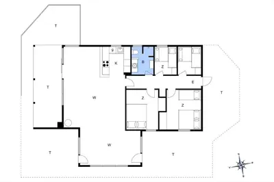 a floor plan of a house at BL678-Saltum-Lemmingvej-10 in Saltum