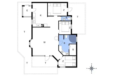 a house for a familyfirst floor plan at BL256-Blokhus-Skytten-35 in Blokhus