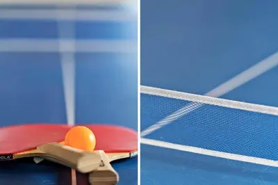 a ping pong ball on top of a ping pong net at 252-Harboore-Amazonevej-6 in Harboør