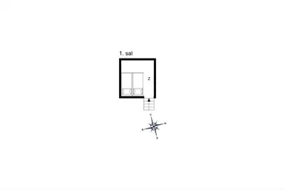 a floor plan of a house with a window at G302-Lemvig-Skovstjernevej-2 in Lemvig