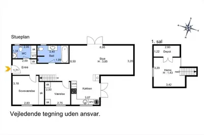 a floor plan of a house at G509-Lemvig-Myntevej-9 in Lemvig