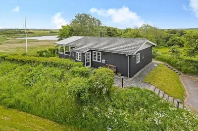 an overhead view of a small house on a hill at G107-Lemvig-Sogardevejen-7 in Lemvig