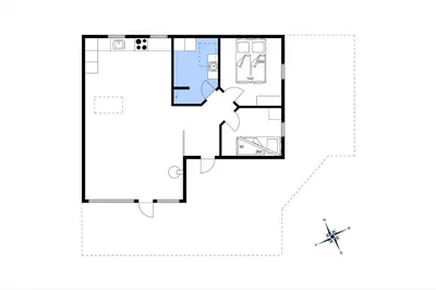 a floor plan of a small house at 805-Harboore-Vejlby-klit-247 in Harboør