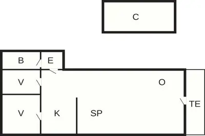 a block diagram of a box with different prefixes at 4 person holiday home in Nibe-By Traum in Nibe