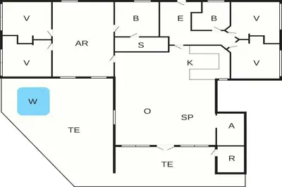 a floor plan of a house at 10 person holiday home in Harboøre in Harboør