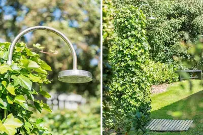 a bird feeder hanging from a hedge in a garden at LF11109-Struer-Barsidalvej-9 in Struer